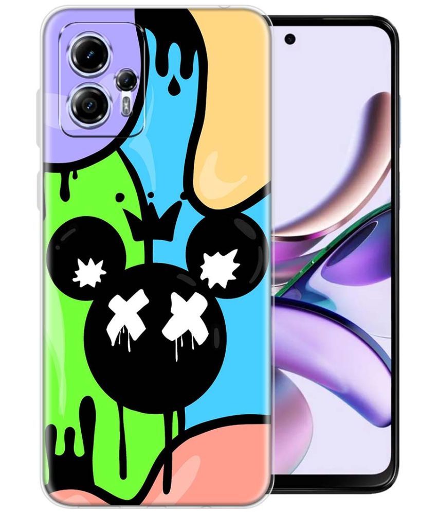     			Fashionury Multicolor Printed Back Cover Silicon Compatible For Moto G13 ( Pack of 1 )