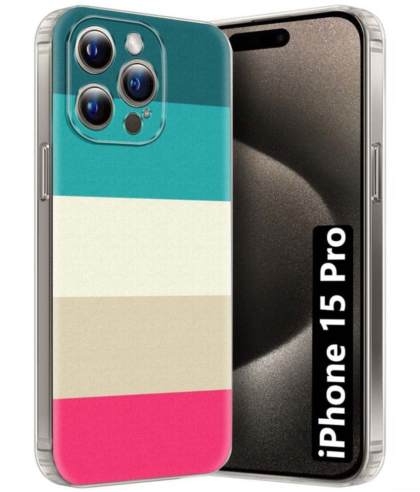     			Fashionury Multicolor Printed Back Cover Silicon Compatible For Apple iPhone 15 Pro ( Pack of 1 )