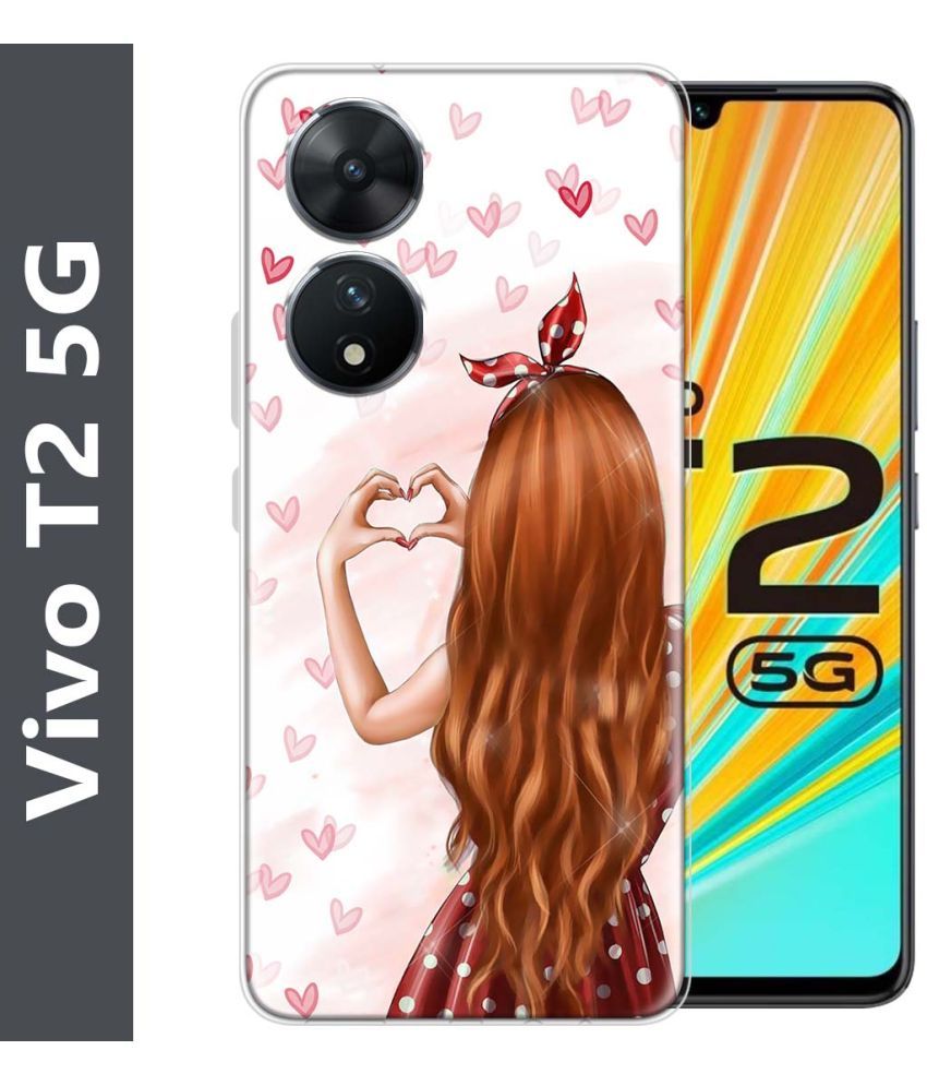     			Fashionury Multicolor Printed Back Cover Silicon Compatible For Vivo T2 5G ( Pack of 1 )