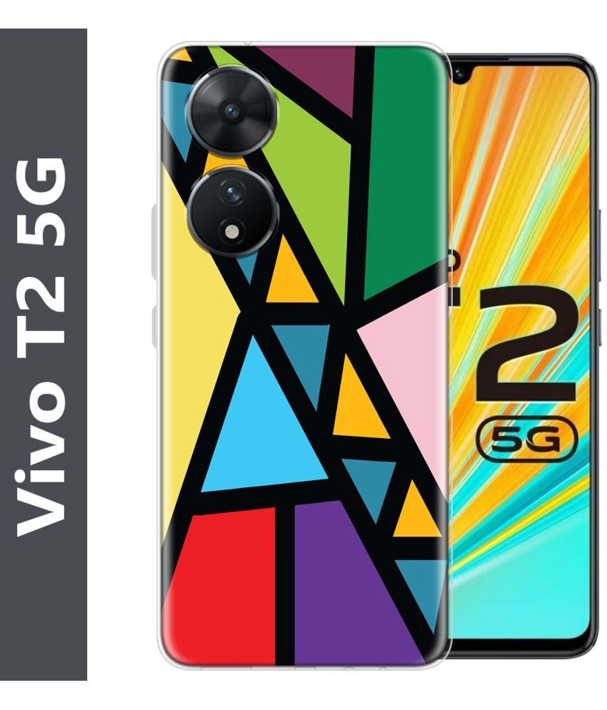     			Fashionury Multicolor Printed Back Cover Silicon Compatible For Vivo T2 5G ( Pack of 1 )