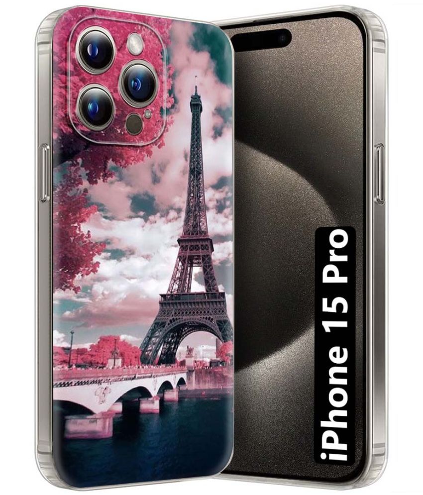     			Fashionury Multicolor Printed Back Cover Silicon Compatible For Apple iPhone 15 Pro ( Pack of 1 )