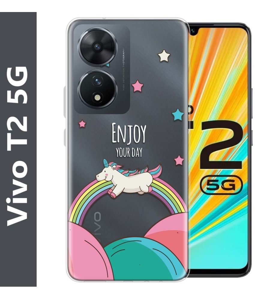     			Fashionury Multicolor Printed Back Cover Silicon Compatible For Vivo T2 5G ( Pack of 1 )