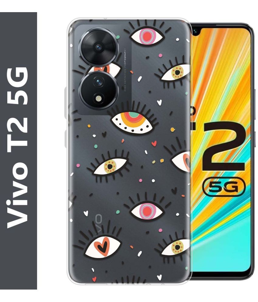     			Fashionury Multicolor Printed Back Cover Silicon Compatible For Vivo T2 5G ( Pack of 1 )