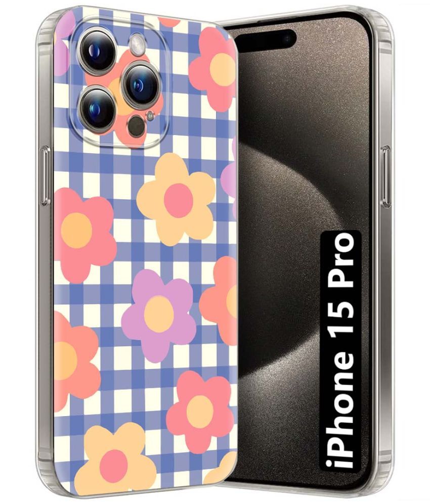     			Fashionury Multicolor Printed Back Cover Silicon Compatible For Apple iPhone 15 Pro ( Pack of 1 )