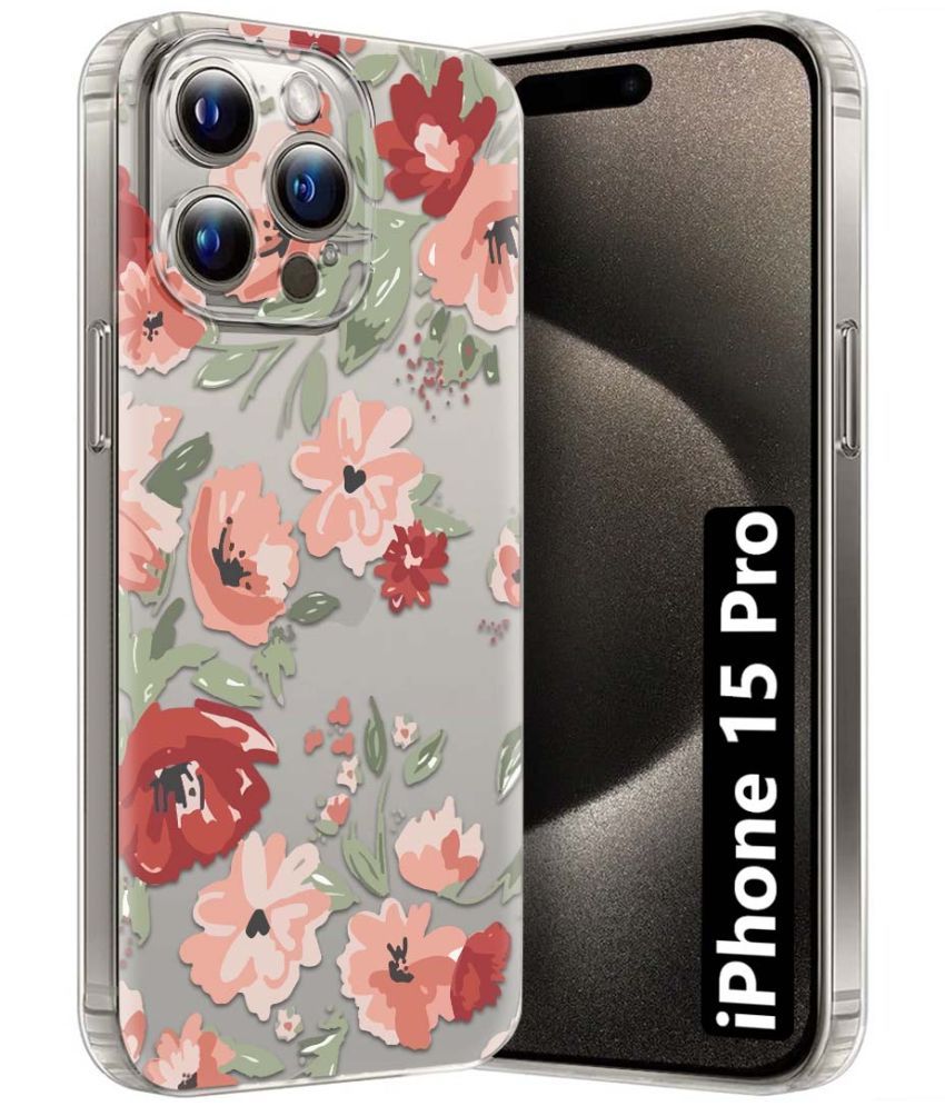     			Fashionury Multicolor Printed Back Cover Silicon Compatible For Apple iPhone 15 Pro ( Pack of 1 )