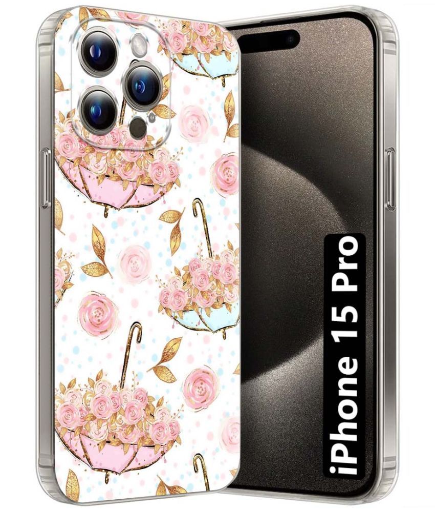     			Fashionury Multicolor Printed Back Cover Silicon Compatible For Apple iPhone 15 Pro ( Pack of 1 )