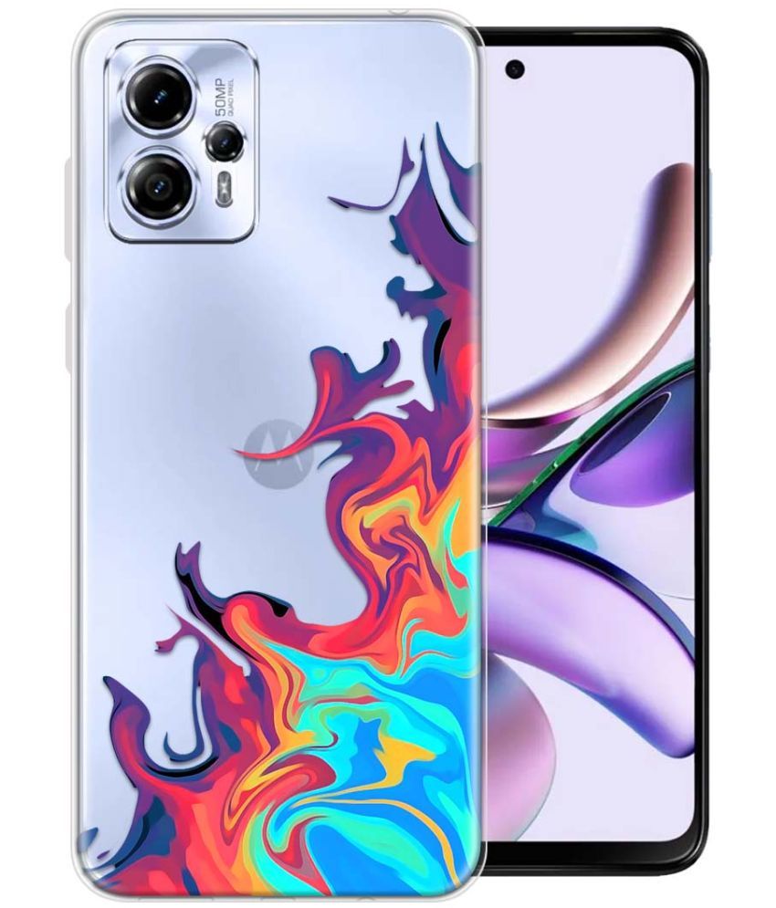     			Fashionury Multicolor Printed Back Cover Silicon Compatible For Moto G13 ( Pack of 1 )