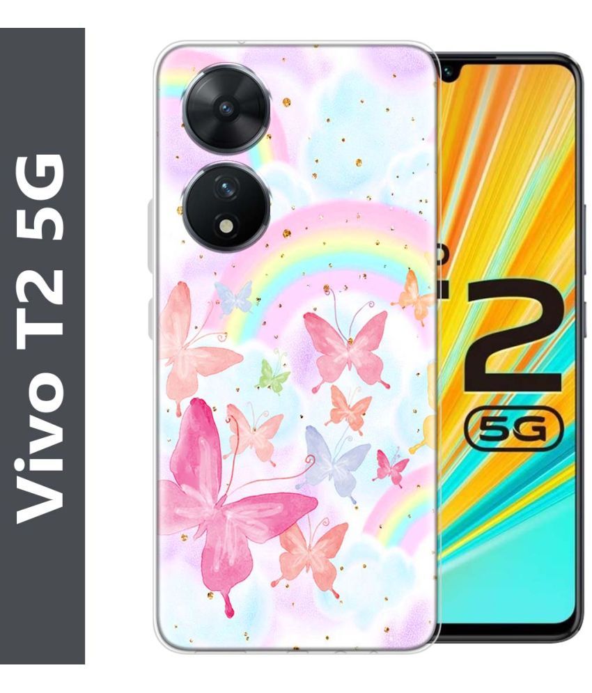     			Fashionury Multicolor Printed Back Cover Silicon Compatible For Vivo T2 5G ( Pack of 1 )