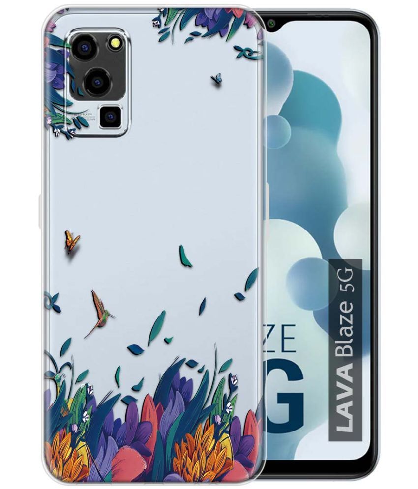     			Fashionury Multicolor Printed Back Cover Silicon Compatible For Lava Blaze 5G ( Pack of 1 )