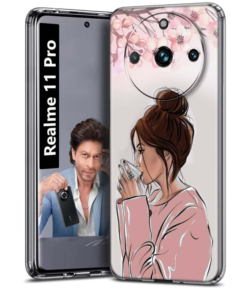     			Fashionury Multicolor Printed Back Cover Silicon Compatible For Realme 11 Pro ( Pack of 1 )