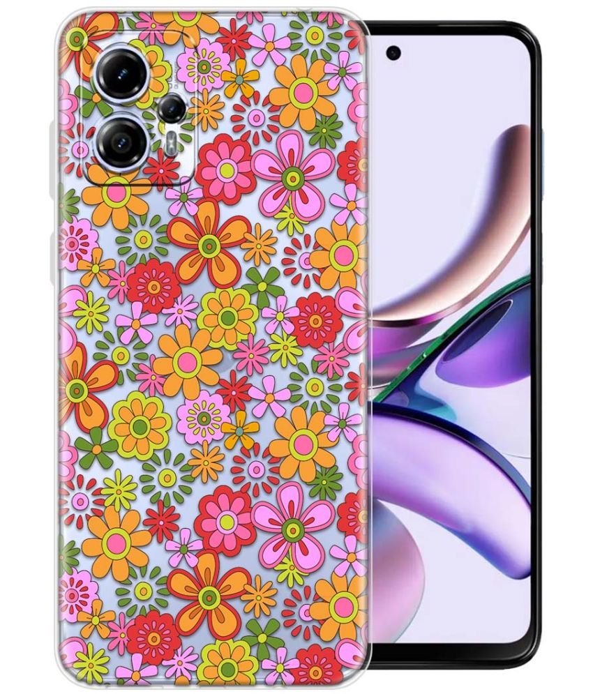     			Fashionury Multicolor Printed Back Cover Silicon Compatible For Moto G13 ( Pack of 1 )