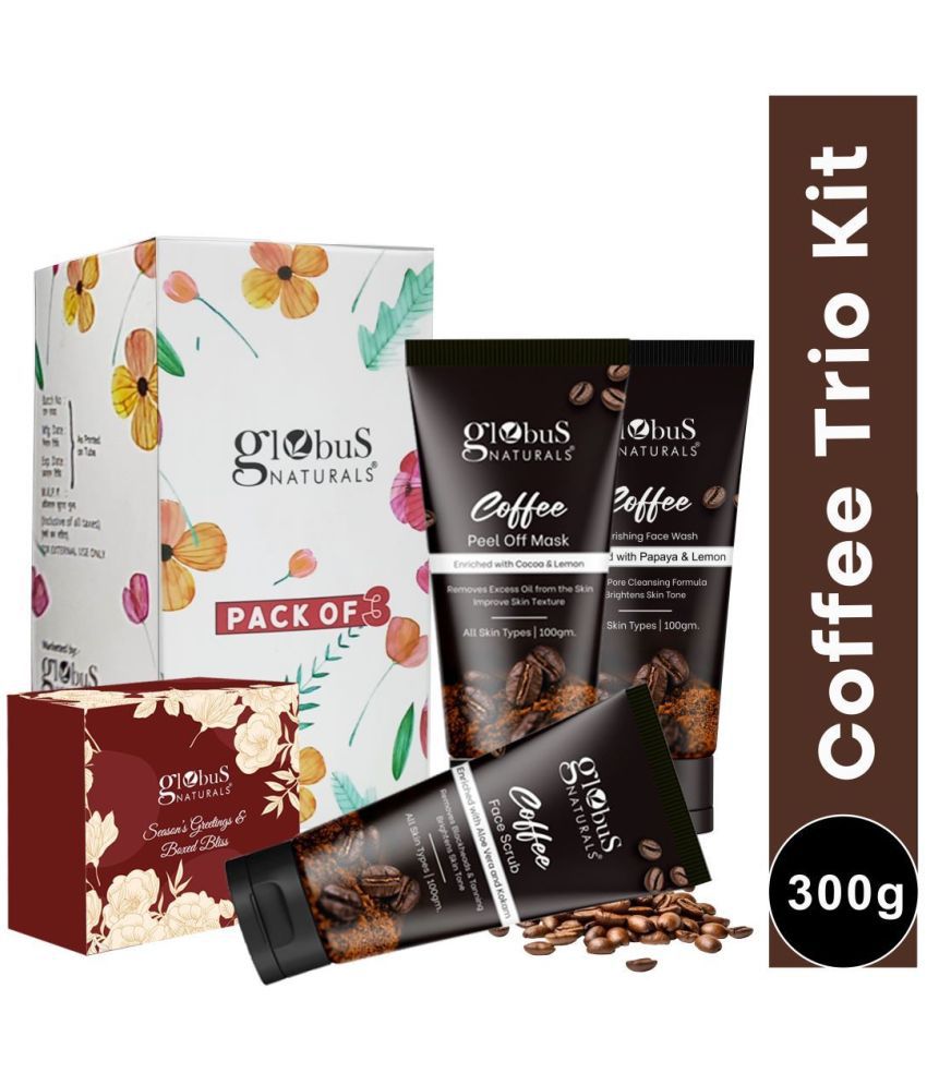     			Globus Naturals Coffee Trio Kit 300 gm with Chocolate Box