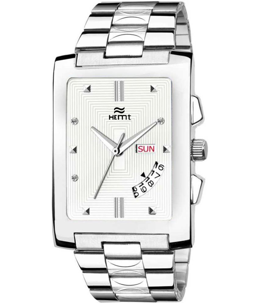     			Hemt Silver Metal Analog Men's Watch