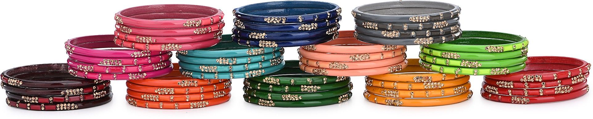     			Somil Multicolor Bangle Set ( Pack of 48 )