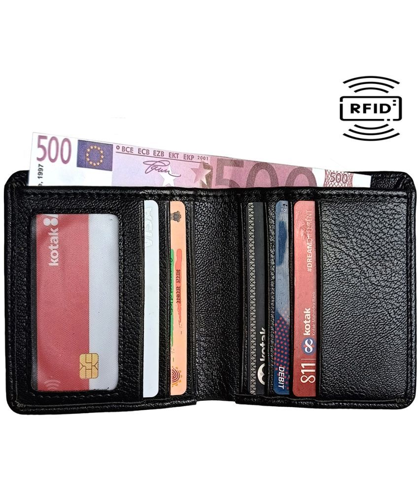     			Wingers Black PU Men's RFID Wallet ( Pack of 1 )