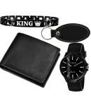 HMCT Black Leather Analog Men's Watch