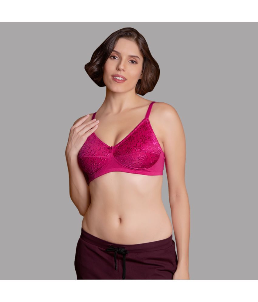     			Affinity Purple Cotton Blend Non Padded Women's Everyday Bra ( Pack of 1 )