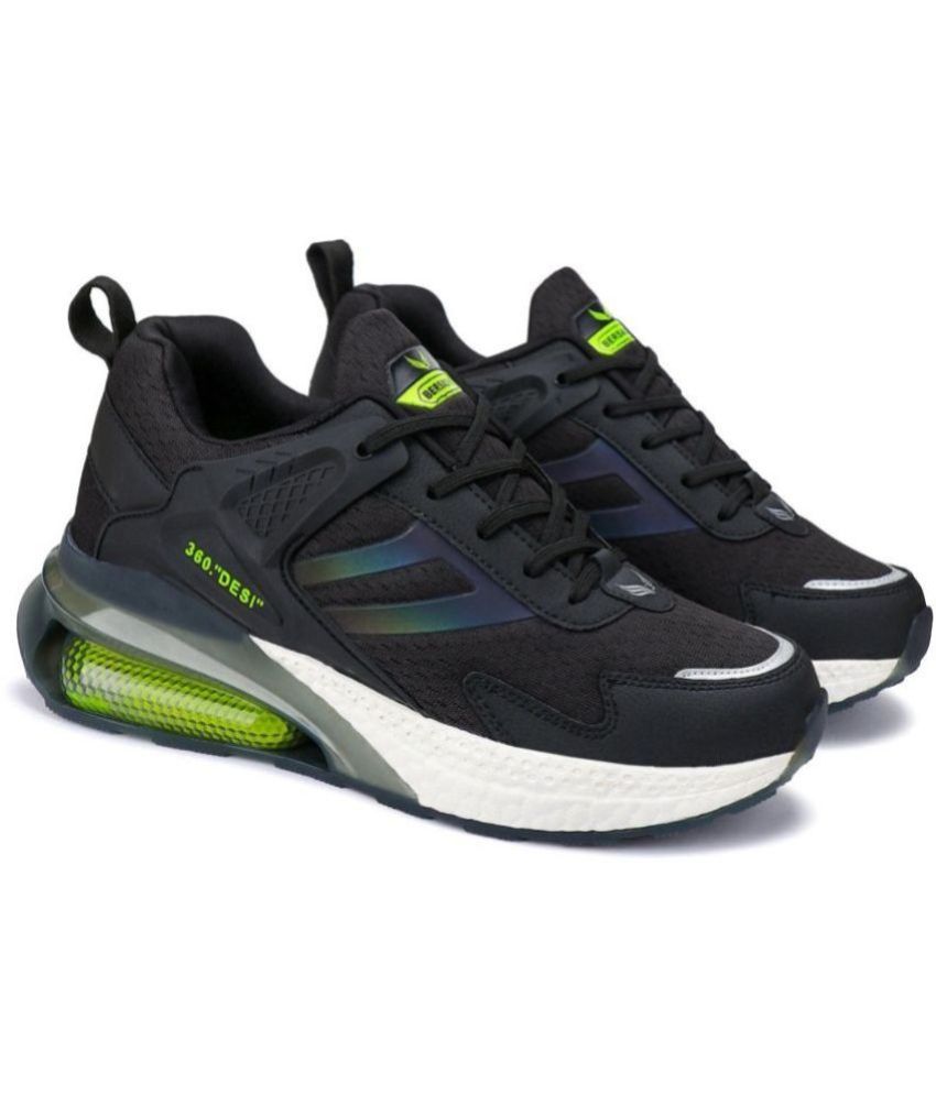     			Bersache Sports Shoes Black Men's Sports Running Shoes