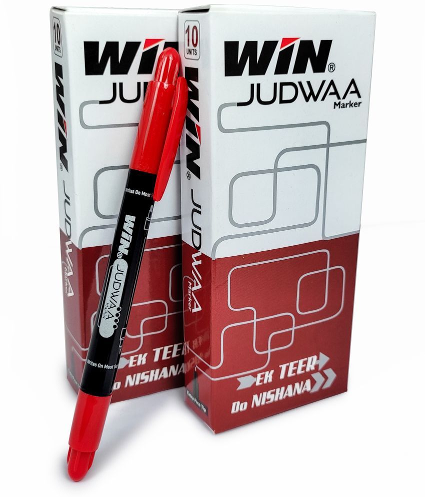     			Win Judwaa CD/DVD/OHP Markers 20 Red|Bullet Tip|Waterpfoof|Office & Home (Set of 20, Red)