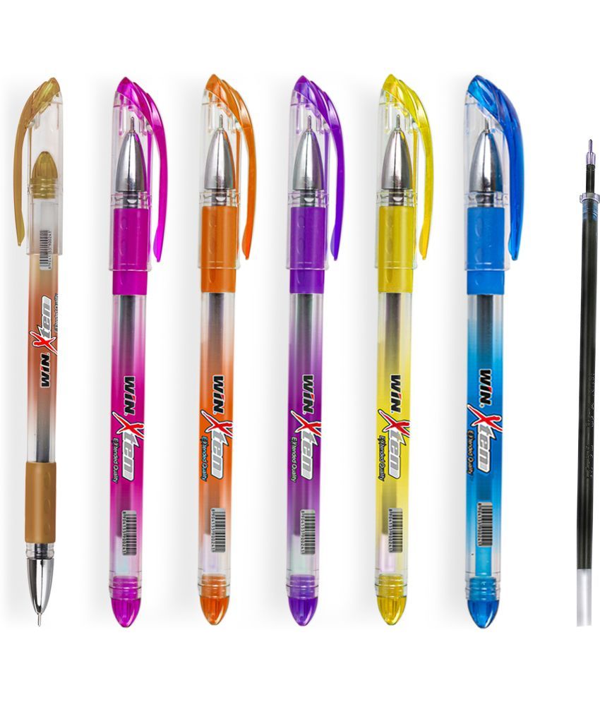     			Win X-Ten 30 Blue Pens+ 5 Free Refills|0.6mm Tip|Comfortable Writing|Exams,Students Ball Pen (Pack of 30, Multicolor)