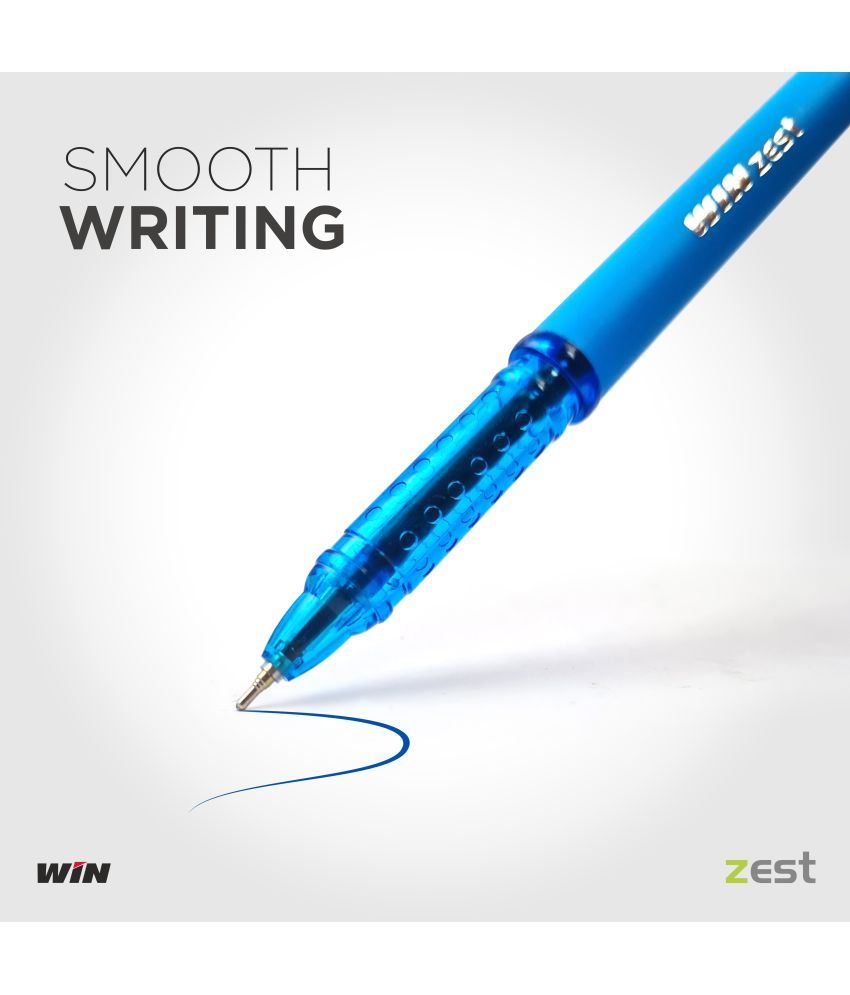     			Win Zest 60Pcs Blue Pens|0.7mm Tip|Easy Flow of Ink|Comfortable Grip|School,Office Ball Pen (Pack of 60, Blue)