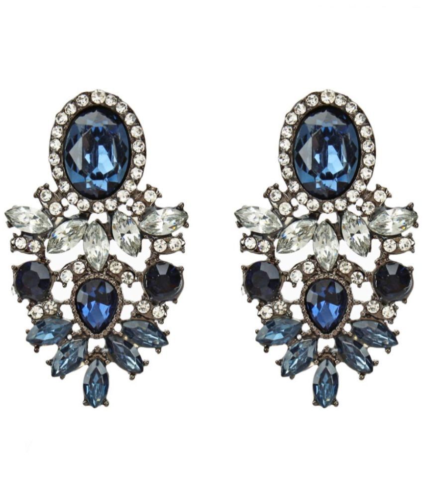     			YOUBELLA Blue Danglers Earrings ( Pack of 1 )