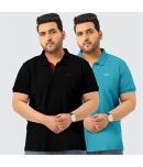 TAB91 Cotton Regular Fit Solid Half Sleeves Men's T-Shirt - Black ( Pack of 2 )