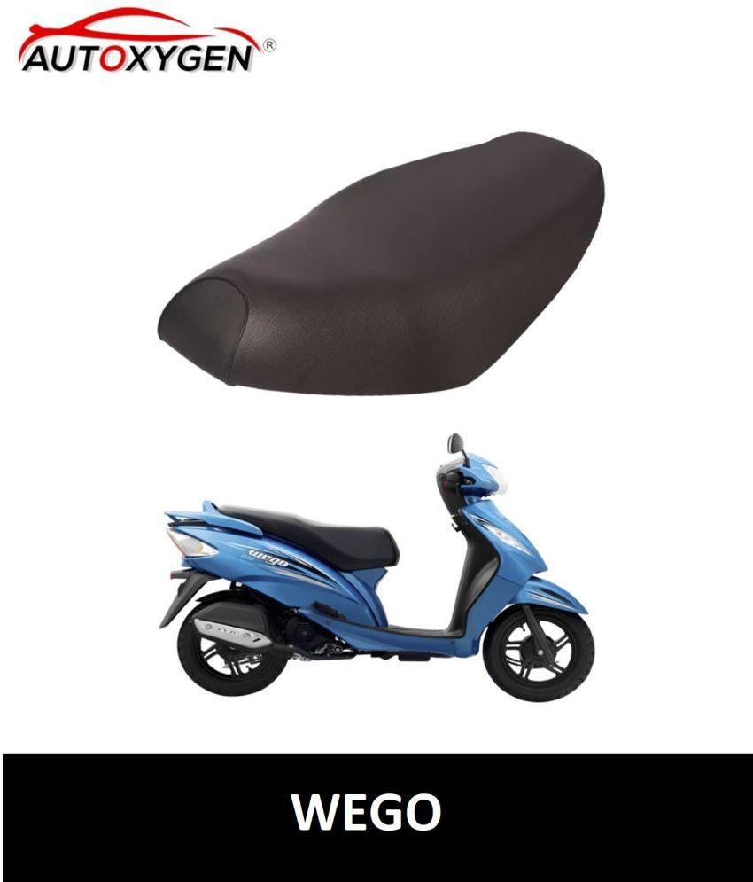    			Autoxygen Scooter/Scooty Removable & Washable PU Leather Waterproof Seat Cover Accessories For TVS Wego (Black)