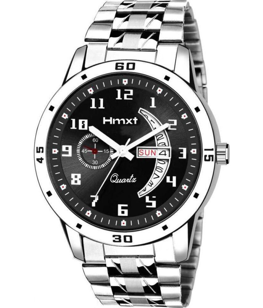     			HMXT Silver Stainless Steel Analog Men's Watch