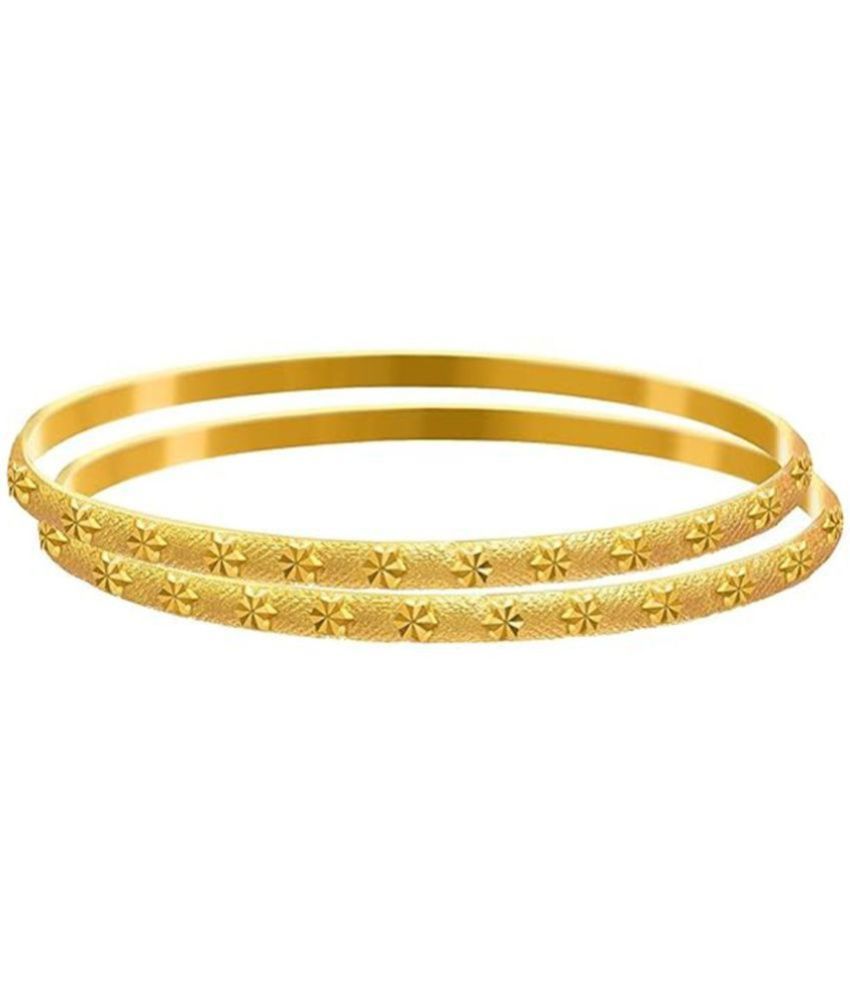     			JFL - Jewellery For Less Gold Bangle ( Pack of 2 )