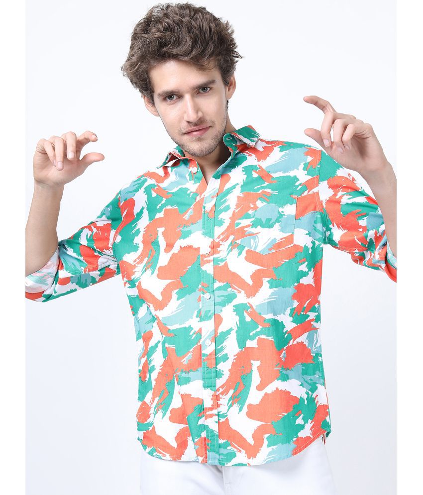     			Ketch 100% Cotton Regular Fit Printed Full Sleeves Men's Casual Shirt - Mint Green ( Pack of 1 )