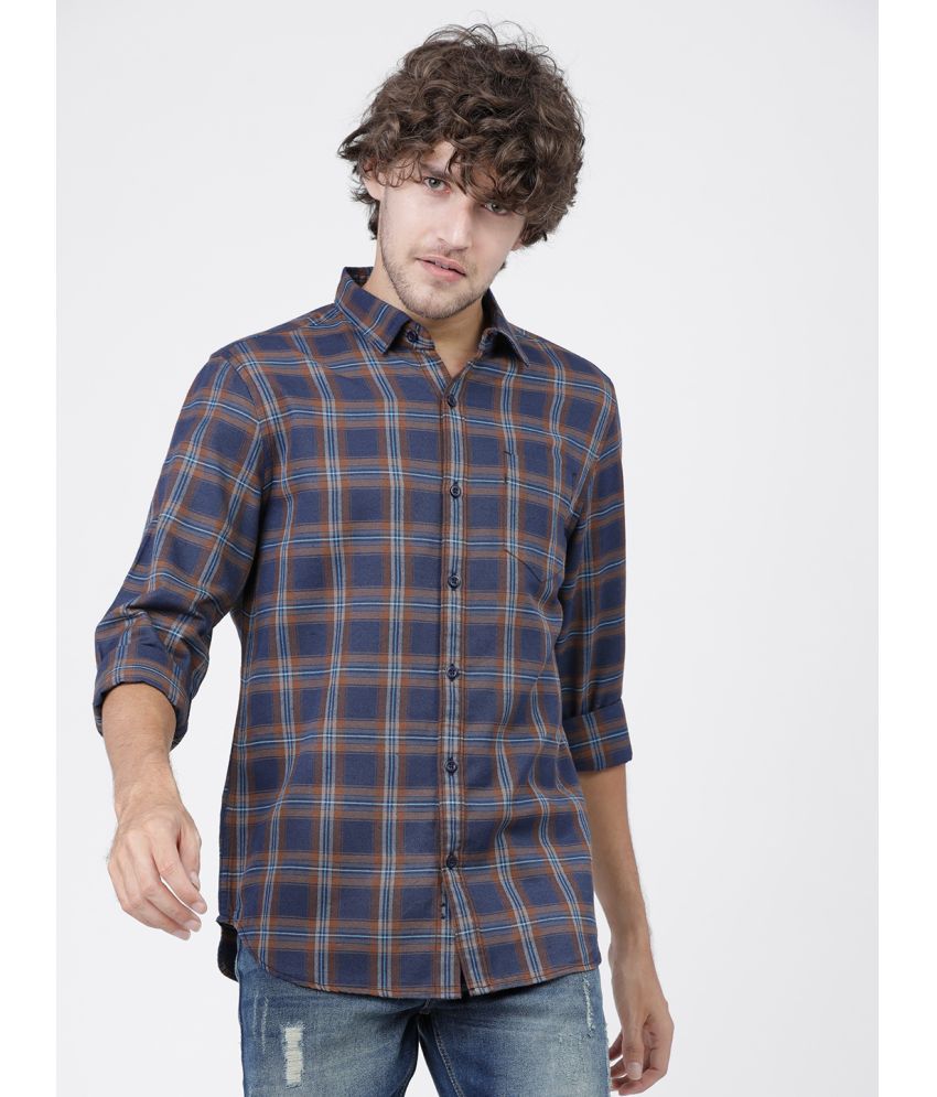     			Ketch Cotton Blend Regular Fit Checks Full Sleeves Men's Casual Shirt - Blue ( Pack of 1 )