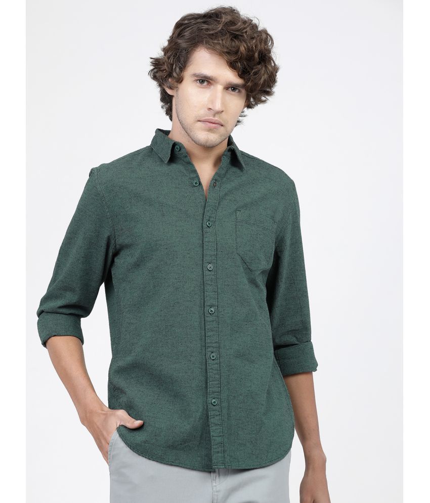     			Ketch Cotton Blend Regular Fit Self Design Full Sleeves Men's Casual Shirt - Mint Green ( Pack of 1 )