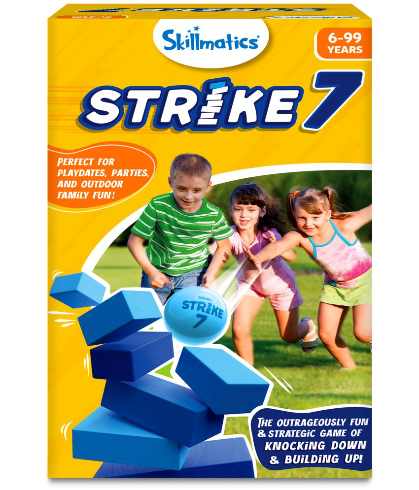     			Skillmatics Strike 7 Outdoor Game - Aim, Dodge, And Stack To Victory, Fun For The Whole Family, Great Gift For Ages 6 And Up, Multicolor, Kids