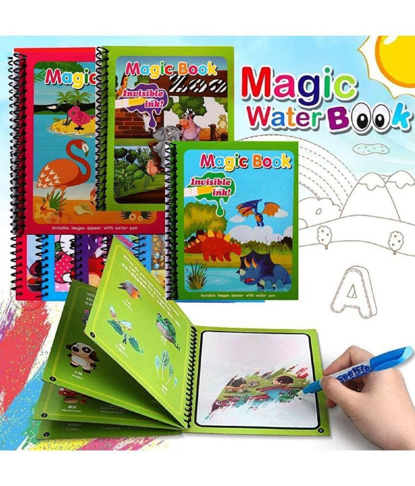     			Water Magic Book, Magic Doodle Pen, Coloring Doodle Drawing Board Games for Kids, Educational Toy for Growing Kids
