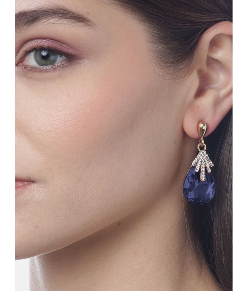     			YOUBELLA Blue Danglers Earrings ( Pack of 1 )