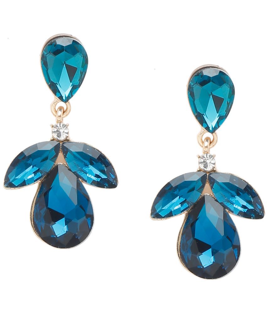     			YOUBELLA Blue Danglers Earrings ( Pack of 1 )