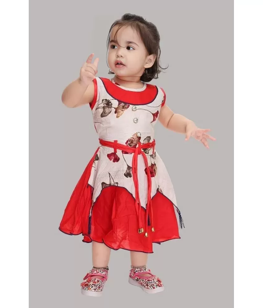 JOXIM Girls Calf Length Party Dress (Red, Short Sleeve) - Buy JOXIM Girls  Calf Length Party Dress (Red, Short Sleeve) Online at Low Price - Snapdeal