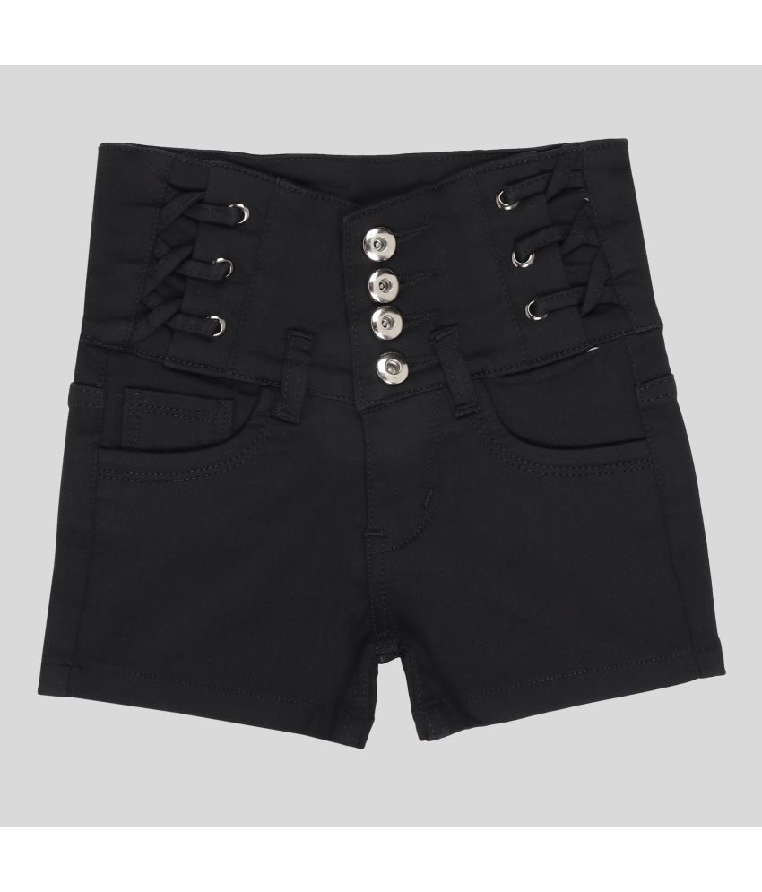     			Arshia Fashions - Black Denim Girls Hot Pants ( Pack of 1 )