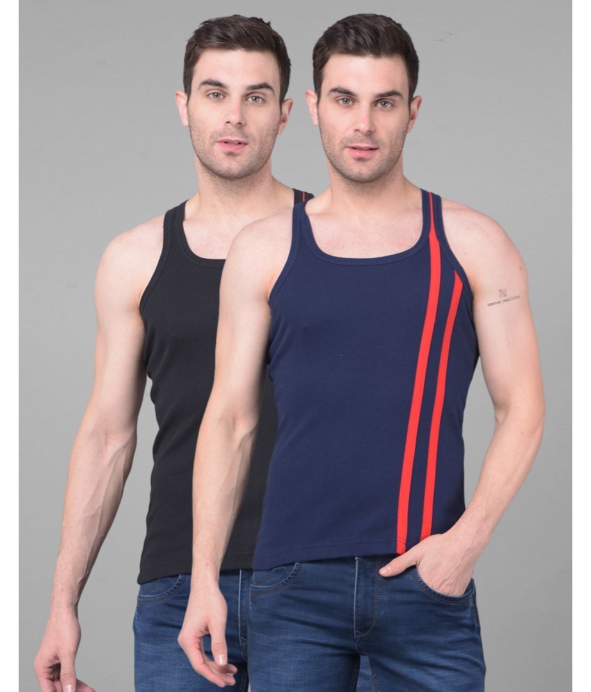     			Pack of 2 Dollar Bigboss Assorted Colorblock Cotton Blend Men Vest