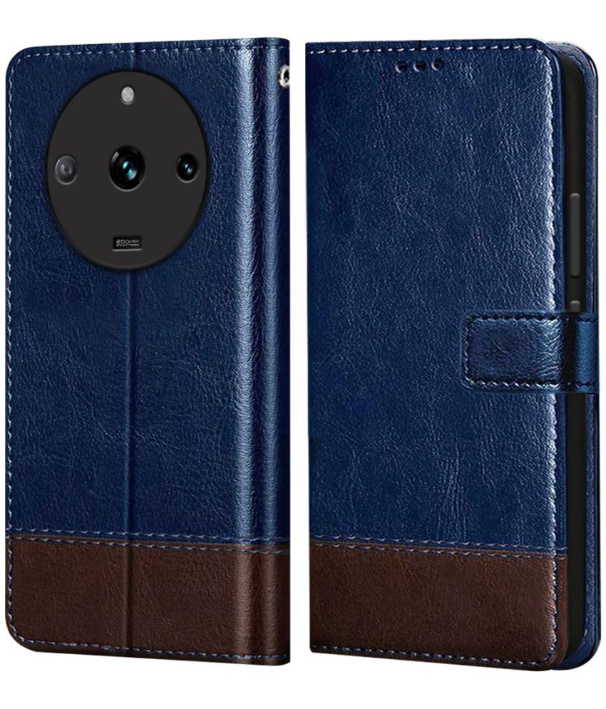     			Fashionury Blue Flip Cover Leather Compatible For Realme 11 Pro Plus ( Pack of 1 )