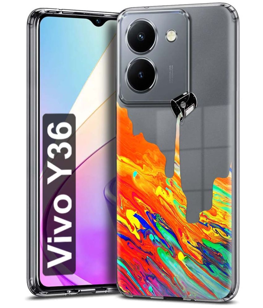     			Fashionury Multicolor Printed Back Cover Silicon Compatible For Vivo Y36 ( Pack of 1 )