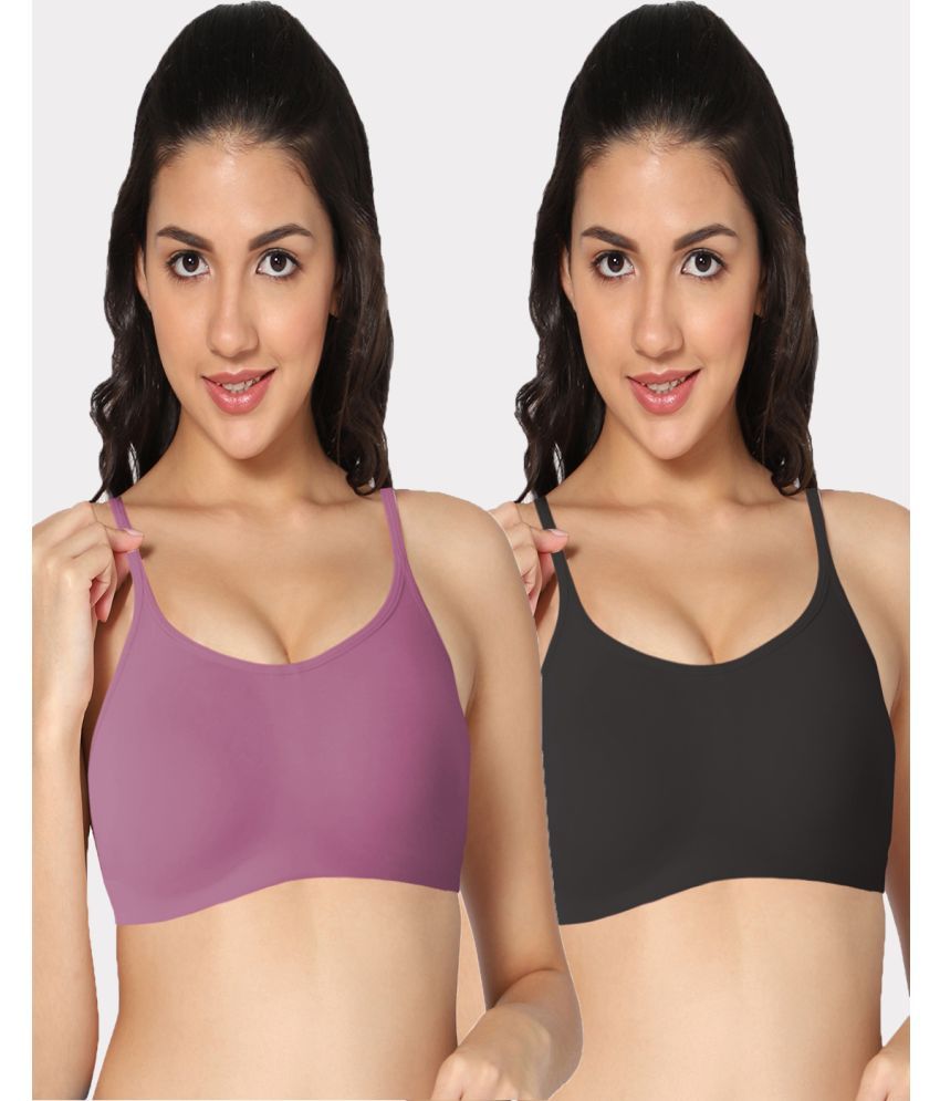     			IN CARE LINGERIE Multicolor Lycra Non Padded Women's Everyday Bra ( Pack of 2 )