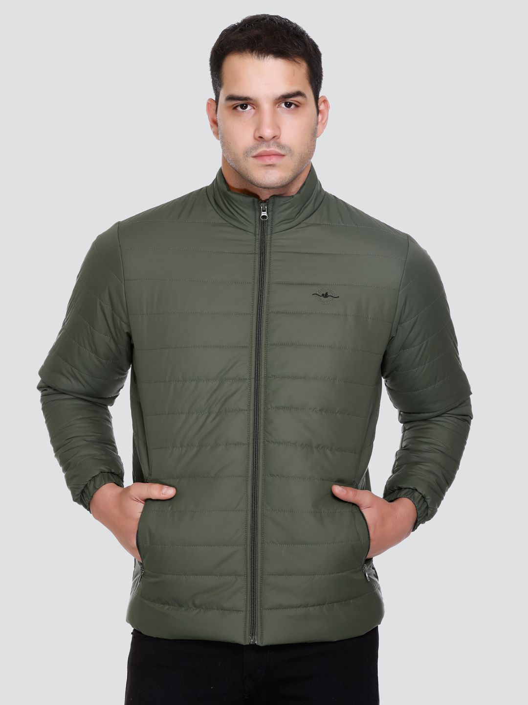     			RARE TIMES Nylon Men's Puffer Jacket - Olive ( Pack of 1 )