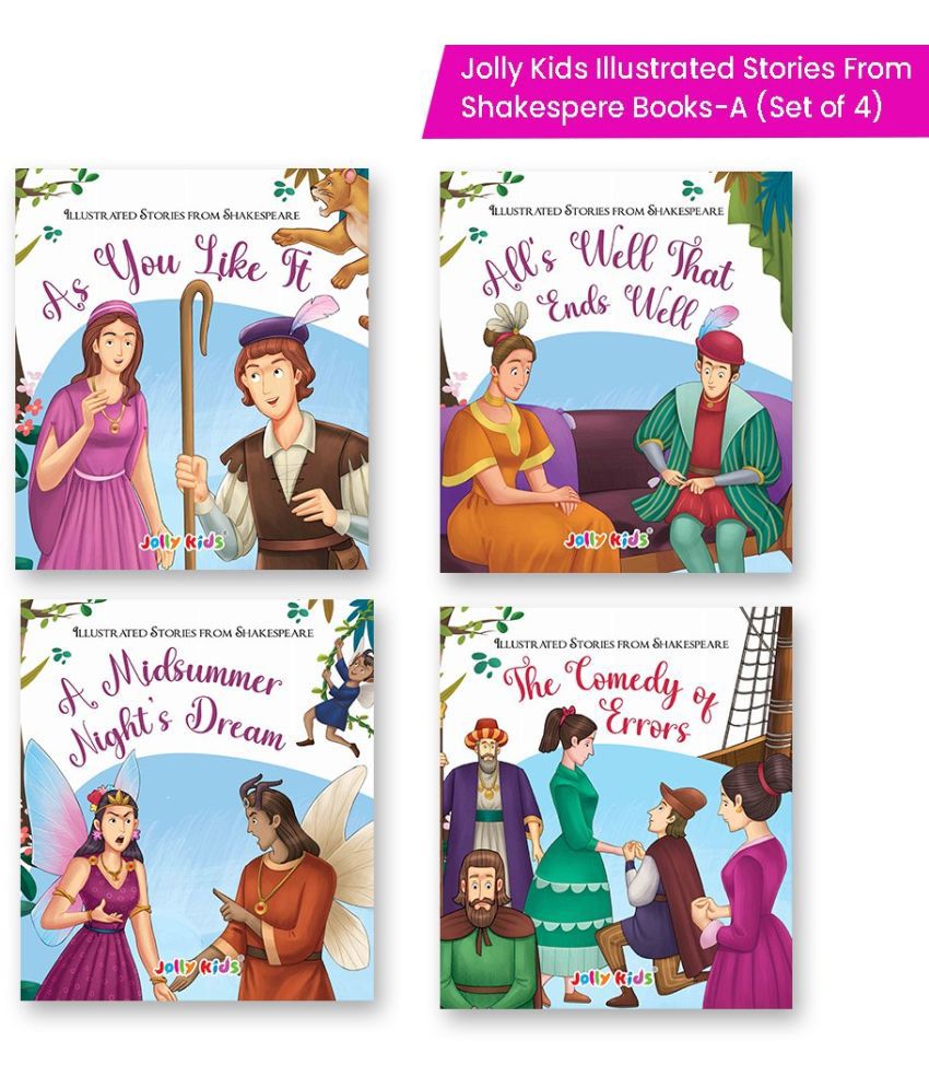     			Shakespeare for Young Minds: Jolly Kids' Illustrated Stories A Combo Set of 4 Ages 6-12 Years | As You Like It, All's Well That Ends Well, A Midsummer Night's Dream, The Comedy of Errors