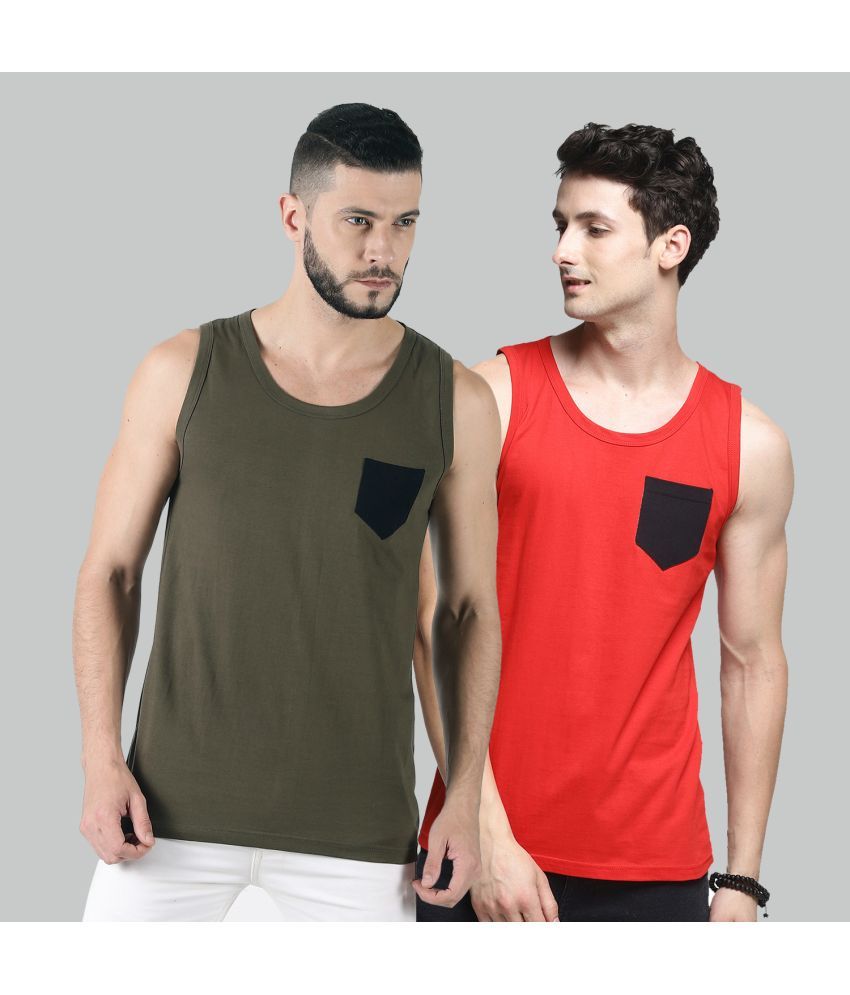     			Trends Tower Pack of 2 Cotton Men's Vest ( Multi )