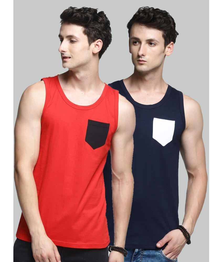     			Trends Tower Pack of 2 Cotton Men's Vest ( Multi )