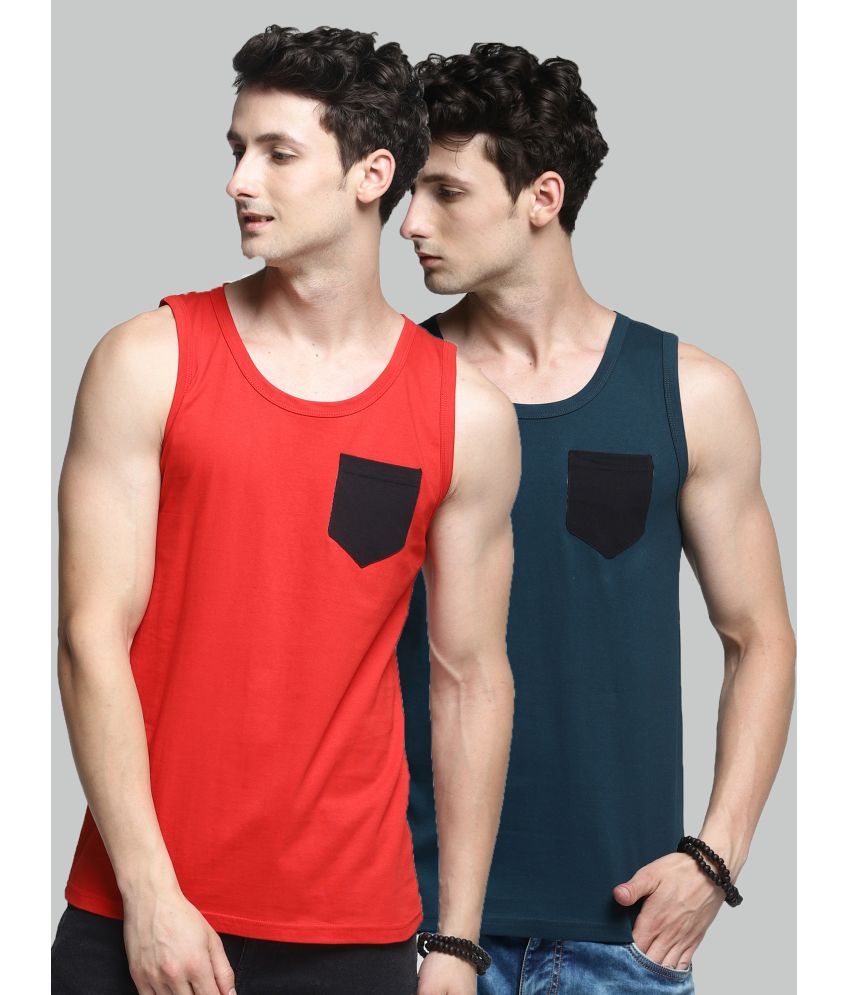     			Trends Tower Pack of 2 Cotton Men's Vest ( Multi )