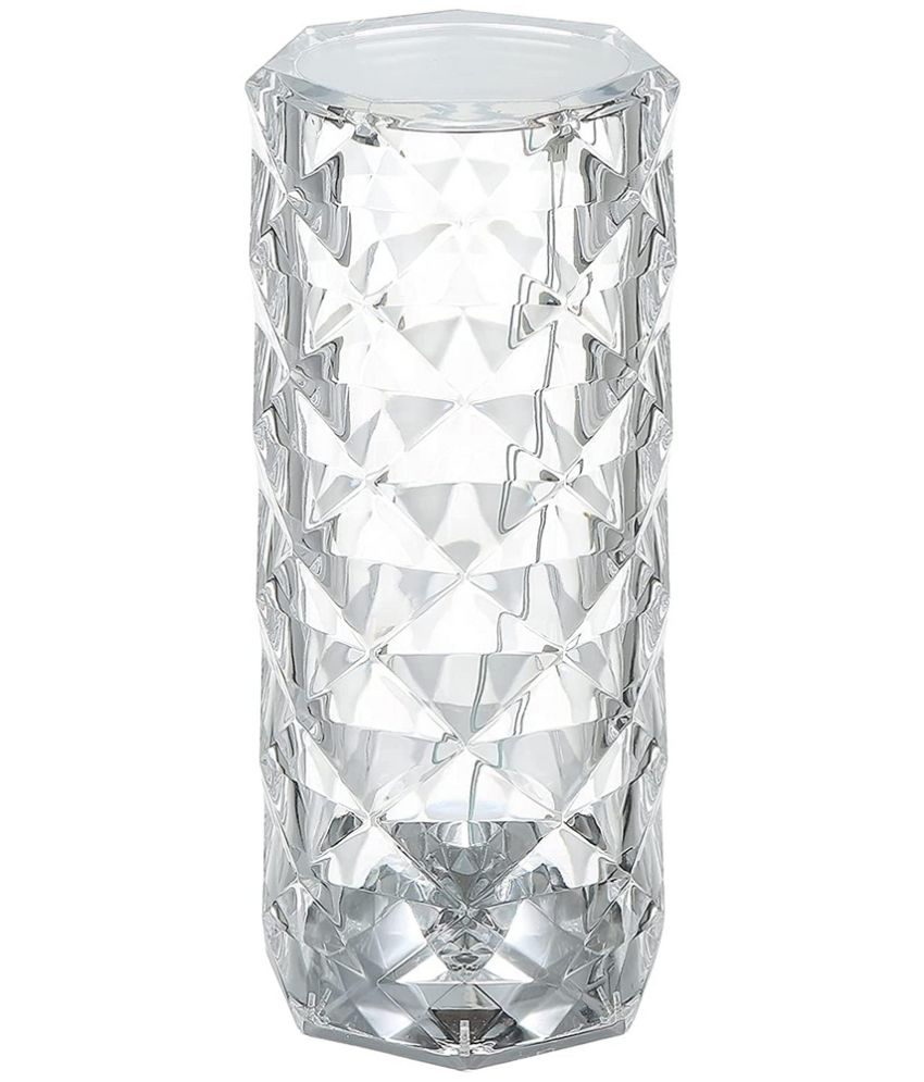     			Acrylic Diamond Table Lamp 3 Lighting Colors with Brightness Adjustable USB Crystal Bedside Night Light Nightstand Lamps