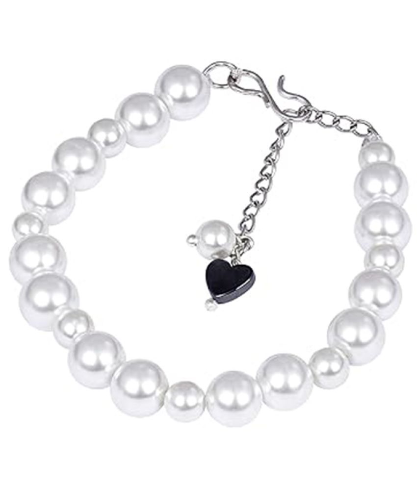     			JFL - Jewellery For Less White Bracelet ( Pack of 1 )